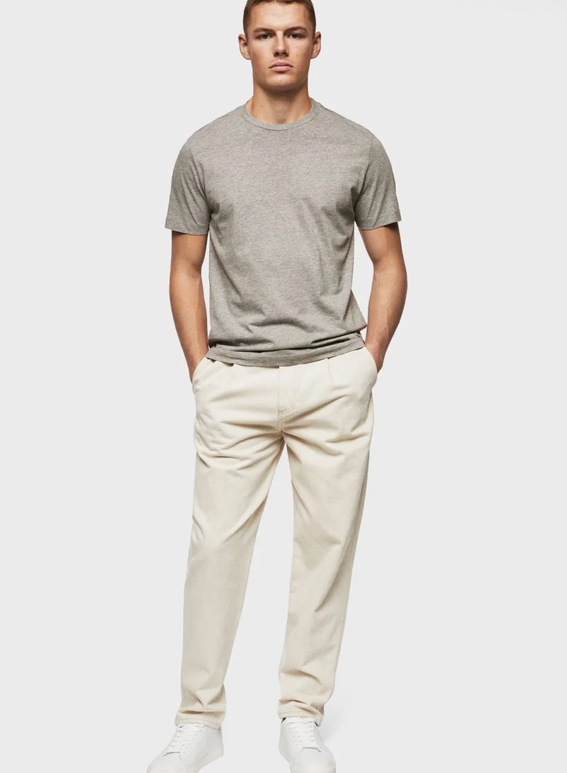 Mango Man Essential Crew Neck T-Shirt