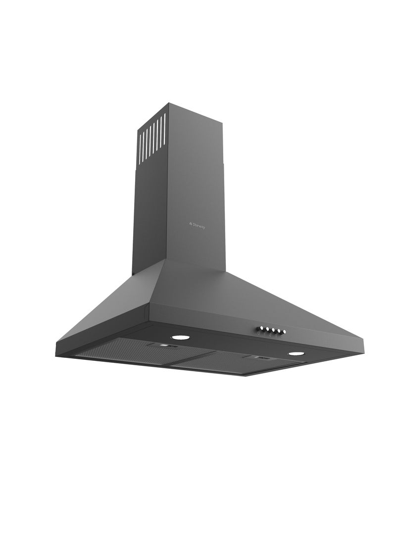 ستارواي شفاط حائط ستارواي 60×45 سم، أسود، ، 5 فلاتر، 3 سرعات طاقة، بدون ضوضاء، 2 مصباح، جودة عالية، سهل التنظيف - Image 1