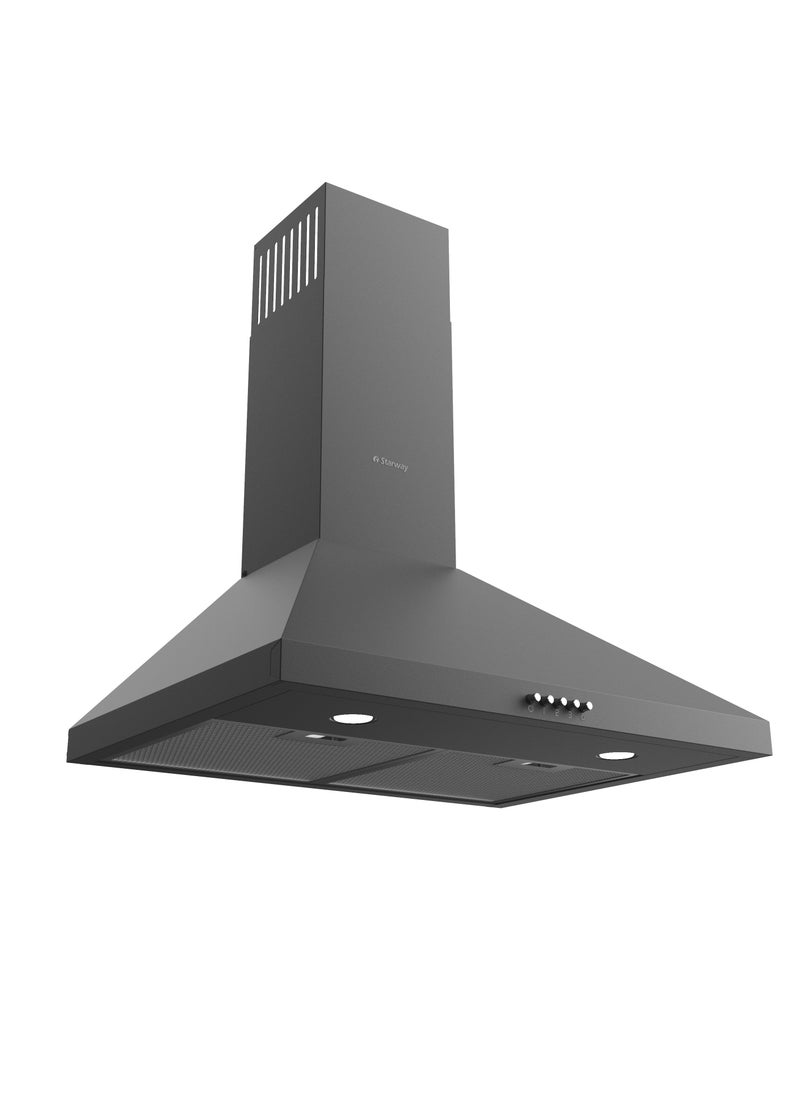 Starway Starway 60x45cm Wall Ranger Hood, Black , 5 Filters, 3 Power Speeds, Noiseless, 2 Lights, High Quality. Easy to Clean  - Image 1