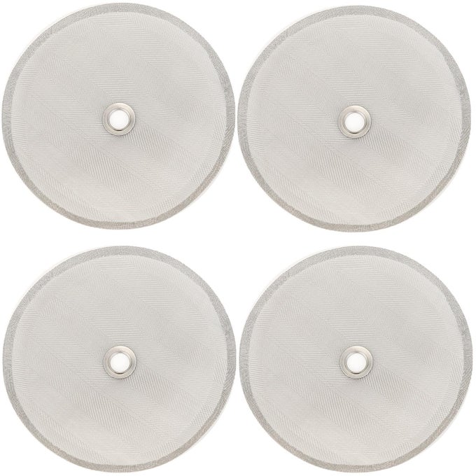 UNIVERSAL FRENCH PRESS SCREEN 4 INCH FOR 34OZ8 CUPS1000ML COFFEE PRESS 4 PACK FRENCH PRESS FILTER REPLACEMENT SCREEN WITH METAL CENTER RING