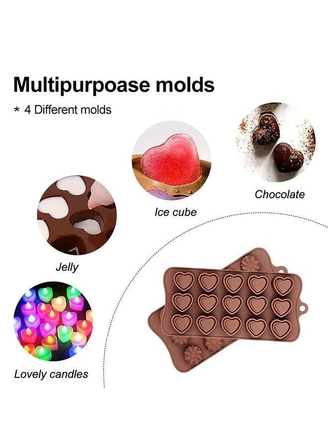 4 Pcs Chocolate Molds, Silicone Molds, pistachio kunafa chocolate bar Molds, Non Stick Silicone Chocolate Candy Moulds, Food Grade Break Apart Chocolate Bar Mould Baking, Mini Chocolate Moulds Silicone Trays for Cake Decorating  - Image 4