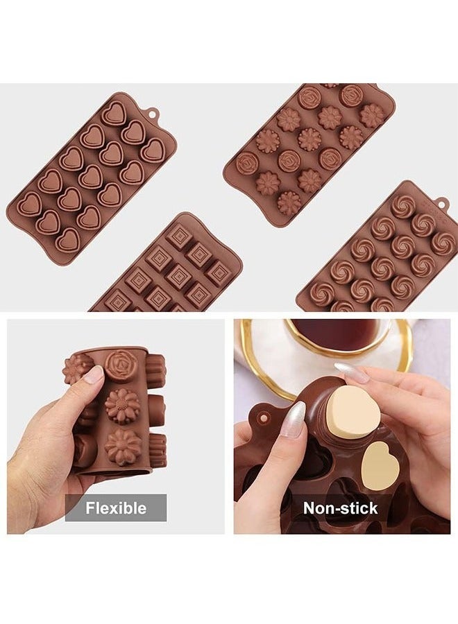 4 Pcs Chocolate Molds, Silicone Molds, pistachio kunafa chocolate bar Molds, Non Stick Silicone Chocolate Candy Moulds, Food Grade Break Apart Chocolate Bar Mould Baking, Mini Chocolate Moulds Silicone Trays for Cake Decorating  - Image 3