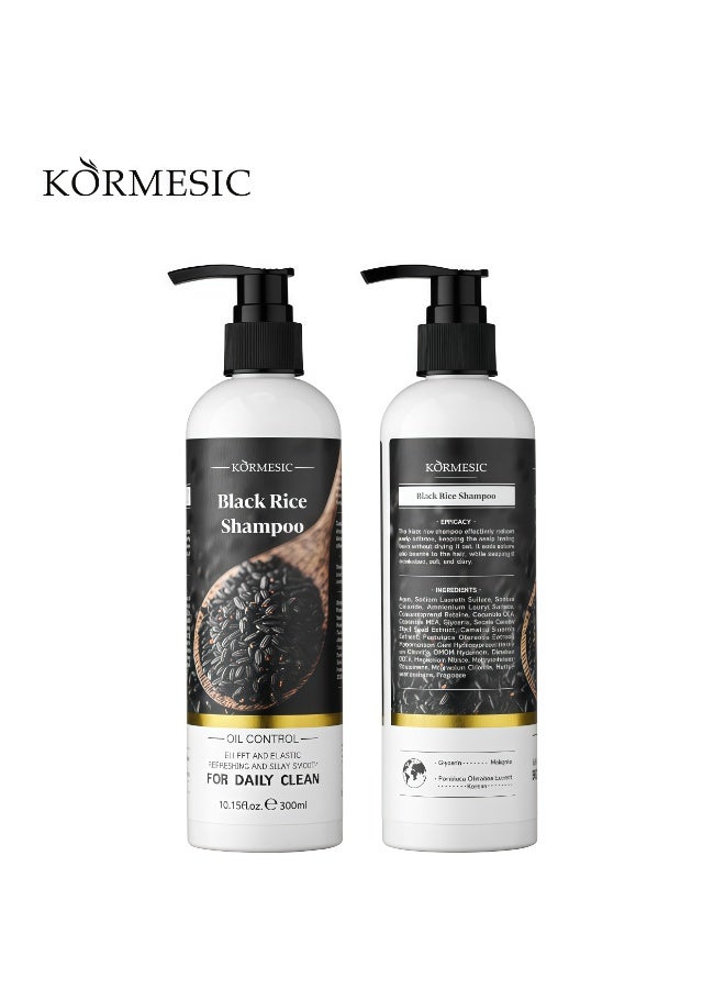 Kormesic شامبو كورميسريك بالأرز الأسود 300 مل | تنظيف وتكثيف، تحكم في الزيوت وزيادة كثافة الشعر - Image 1
