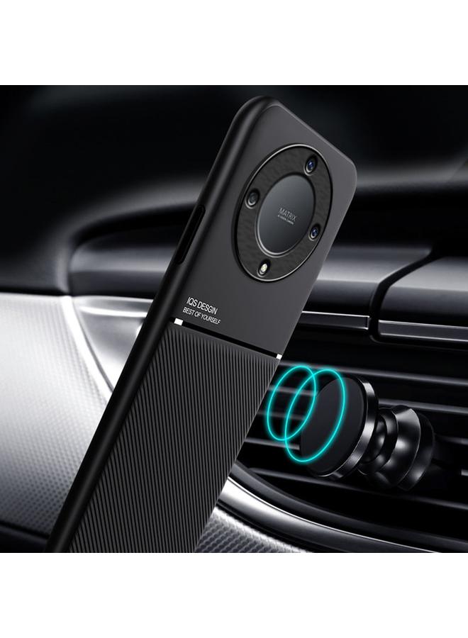 S-TOP Case For Honor X9a Classic Tilt Strip Grain Magnetic PC Hybrid TPU Phone Case - Image 5