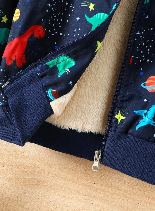 Twosya Baby Boys Fleece Jacket Cartoon Dinosaur Hooded Outerwear Toddler Fall Winter Warm Clothes - Image 5