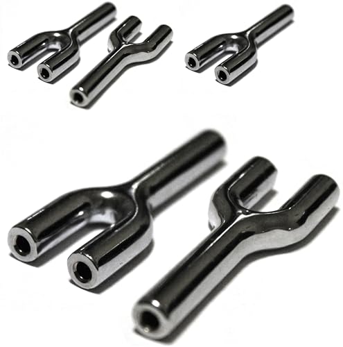 5x Double Barrel Tube Metal Yshaped Mini Muffler Connector to Bottle Lab Fitting Fixture