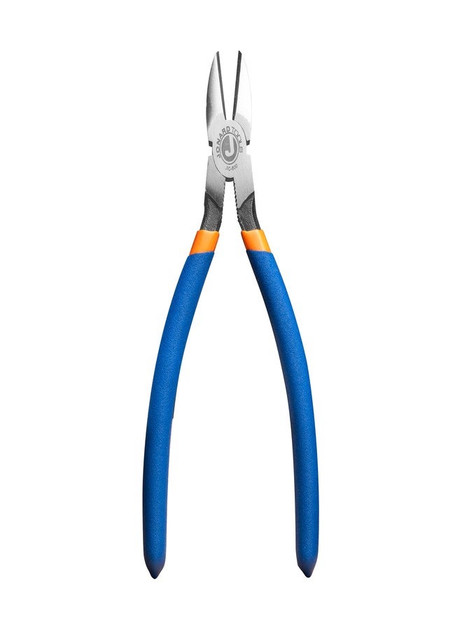 جونارد تولز كماشة قطع JIC-600 قطرية مدببة الأنف من جونارد تولز، مقاس 6-1/4 بوصة - حافة قطع مقواة بالحث، مصنوعة من فولاذ الكروم والفاناديوم، ومقبض مريح مع قبضة بلاستيكية - متوافقة مع معايير ASME وISO - Image 1