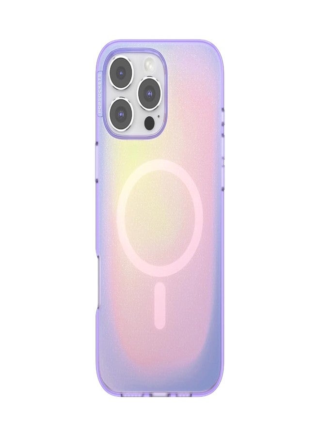 بوب سوكيتس جراب PopSockets لهاتف iPhone 16 Pro Max متوافق مع MagSafe، جراب هاتف لهاتف iPhone 16 Pro Max، متوافق مع الشحن اللاسلكي، الجراب فقط - أورا - Image 1