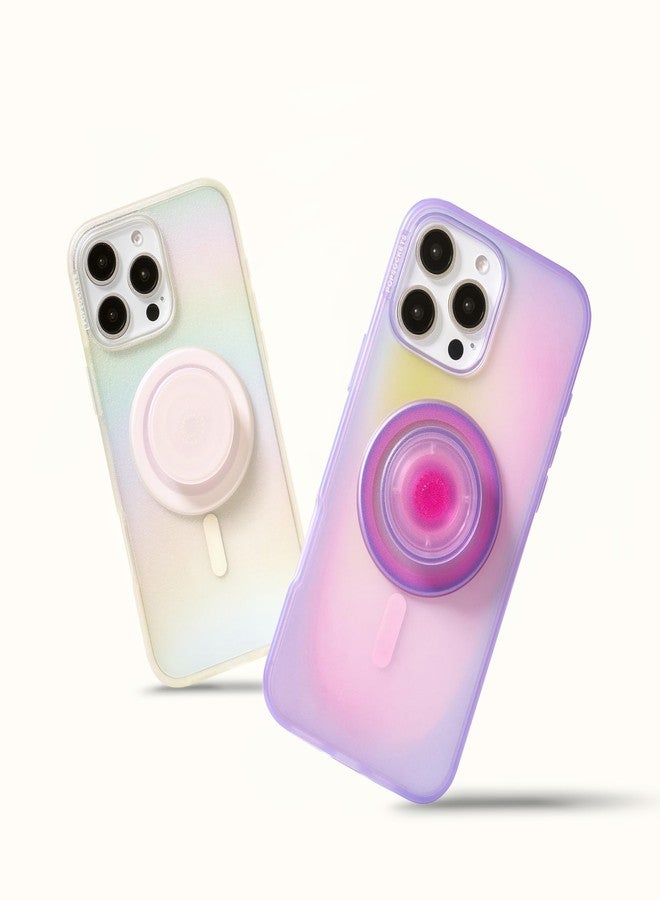 بوب سوكيتس جراب PopSockets لهاتف iPhone 16 Pro Max متوافق مع MagSafe، جراب هاتف لهاتف iPhone 16 Pro Max، متوافق مع الشحن اللاسلكي، الجراب فقط - أورا - Image 4