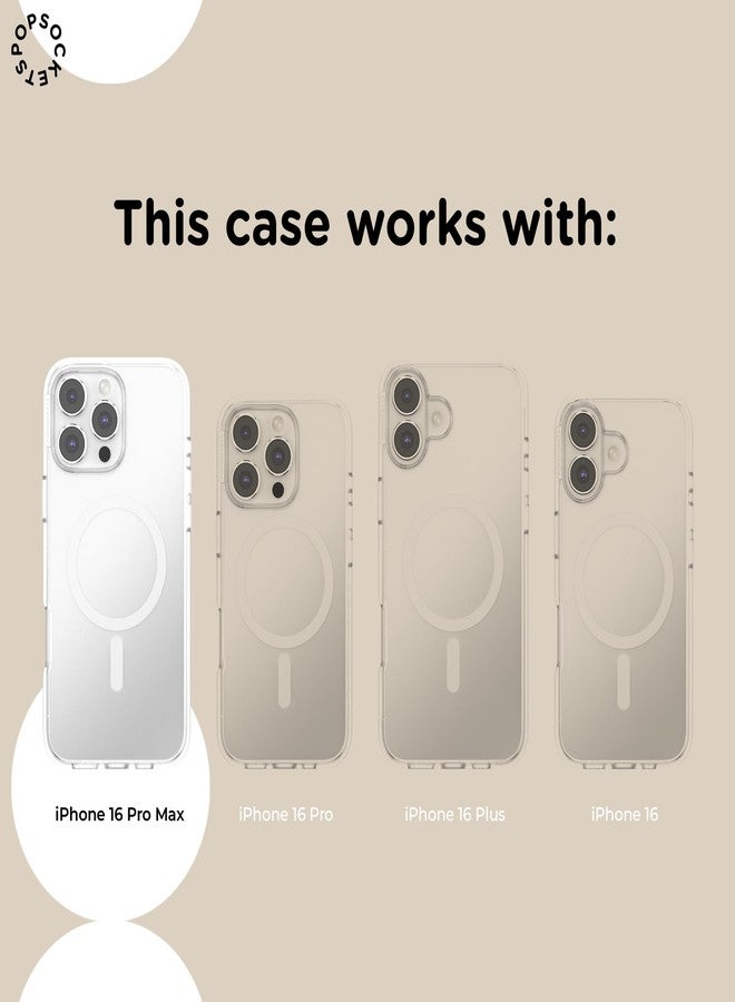 بوب سوكيتس جراب PopSockets لهاتف iPhone 16 Pro Max متوافق مع MagSafe، جراب هاتف لهاتف iPhone 16 Pro Max، متوافق مع الشحن اللاسلكي، الجراب فقط - أورا - Image 5