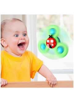 M MIAOYAN 3PCS Suction Cup Spinner Toys for 1-2 Year Old Baby Spinning top Baby Toys Sensory Toys for Toddlers  - Image 2