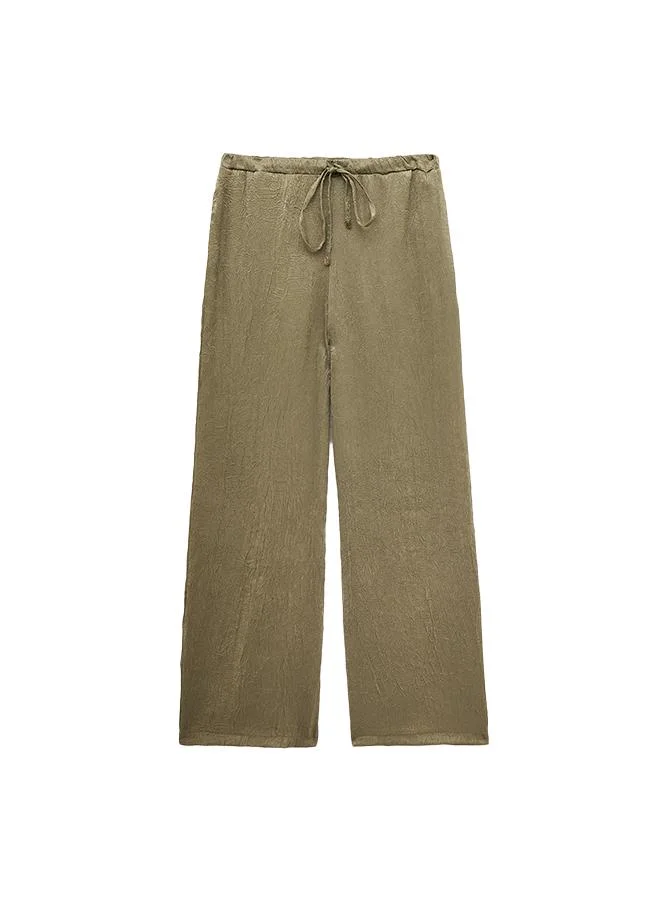Koton  Textured Satin Pants for Women | Best Price UAE