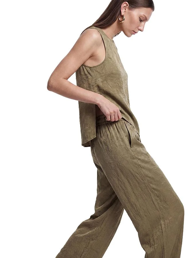 Koton  Textured Satin Pants for Women | Best Price UAE