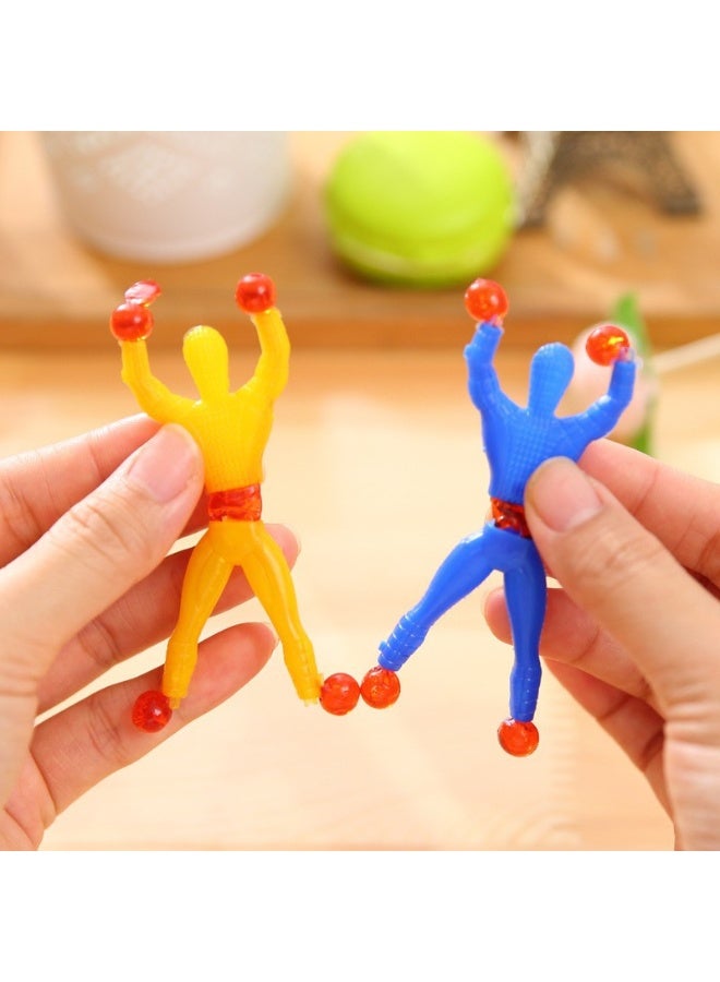 5pcs,Elastic Stretchable Sticky Palm Wall Climbing Stress Relief Toy - Sticky Wall Climber for Fun and Decompression  - Image 2