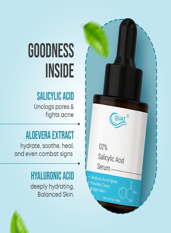 QUAT 2% Salicylic Acid Face Serum for Acne, Pimple & Blackhead Control | Oil Control & Pore Clearing Serum for Oily & Acne-Prone Skin - 30 ml - Image 4