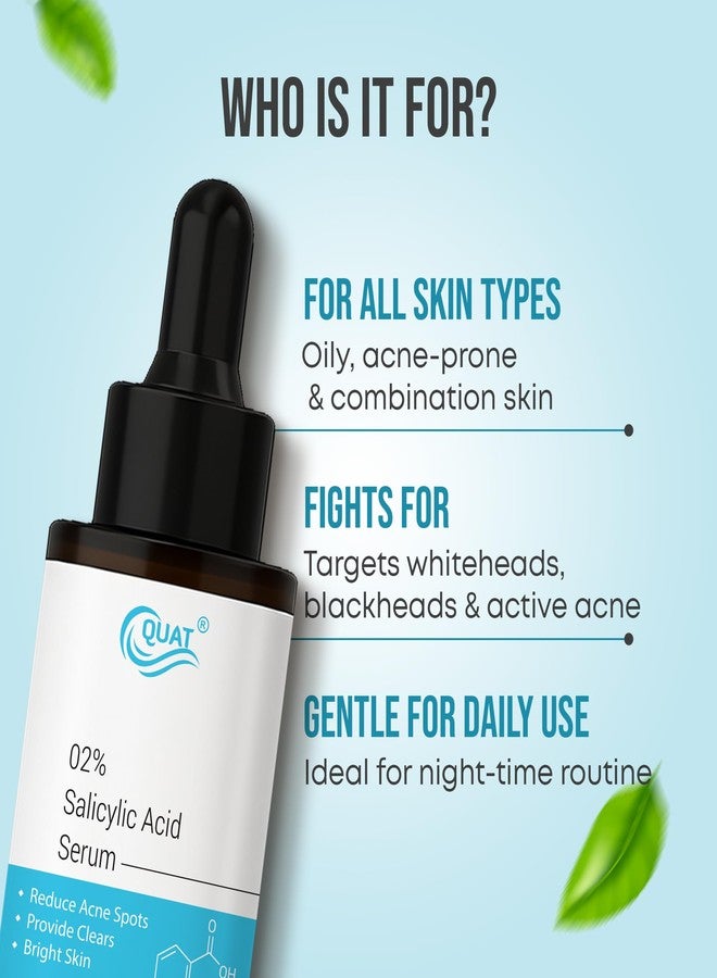 QUAT 2% Salicylic Acid Face Serum for Acne, Pimple & Blackhead Control | Oil Control & Pore Clearing Serum for Oily & Acne-Prone Skin - 30 ml - Image 5