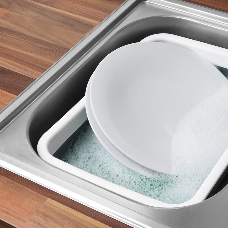 Beldray LA030191GRY Washing Up Bowl, Collapsible and Foldable For Compact Storage, Kitchen Sink Water Caddy, Plastic Wash Tub For Dishes, Space Saving Design For Camping, Caravans, Motorhomes, Grey - Image 4