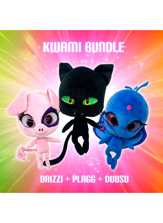 Miraculous Ladybug - 3 Pack Kwami Mon Ami, Plagg, Duusu And Daizzi, 9-Inch Plush Toys For Kids, Super Soft Stuffed Toy With Resin Eyes, High Glitter And Gloss, And Detailed Stitching Finishes (Wyncor)  - Image 2