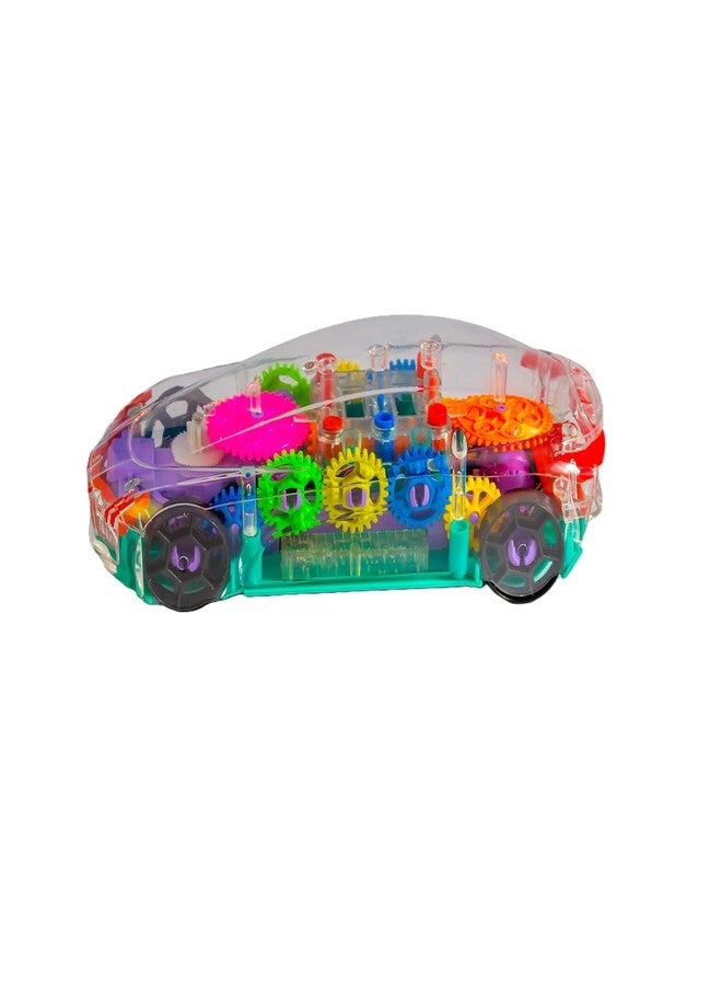 PCN TECHNOLOGY Concept Musical and 3D Lights Kids Transparent Car, Flashing LED Lights for Kids Multicolor - Image 1