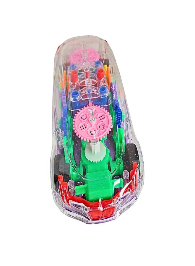 PCN TECHNOLOGY Concept Musical and 3D Lights Kids Transparent Car, Flashing LED Lights for Kids Multicolor - Image 3