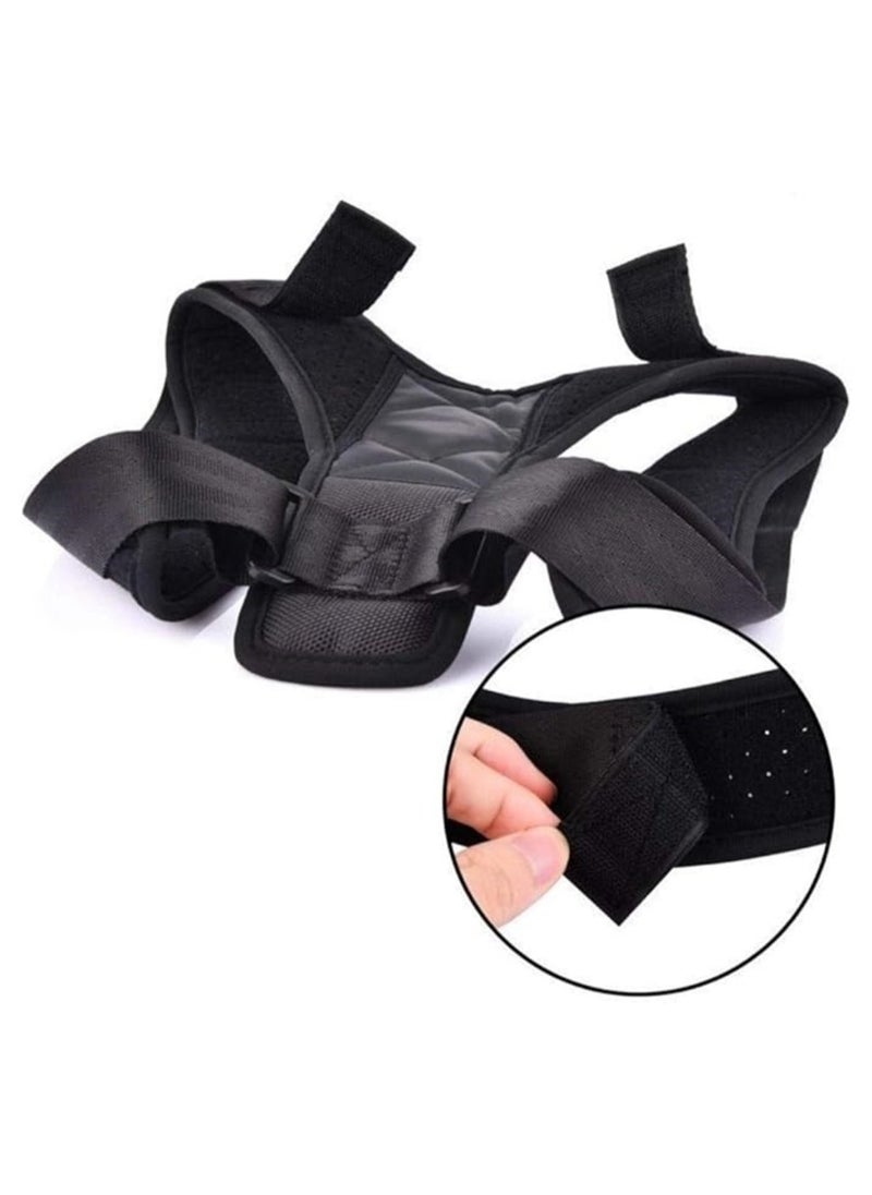 Generic - 1pc Unisex Posture Corrector Back Support Belt, Adjustable Elastic Back Brace For Spine Alignment, Breathable & Durable, Comfortable Fit For All Seasons & Body Types - Image 1
