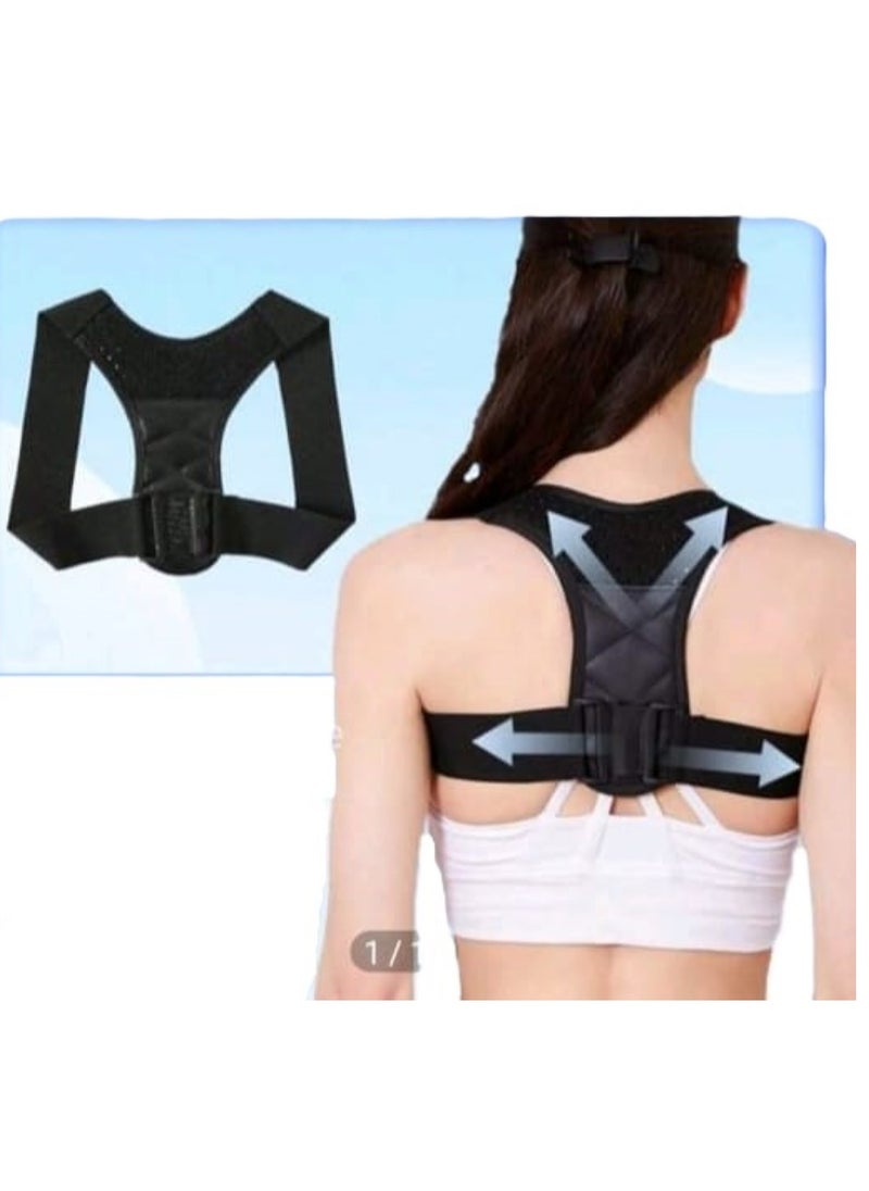 Generic - 1pc Unisex Posture Corrector Back Support Belt, Adjustable Elastic Back Brace For Spine Alignment, Breathable & Durable, Comfortable Fit For All Seasons & Body Types - Image 1
