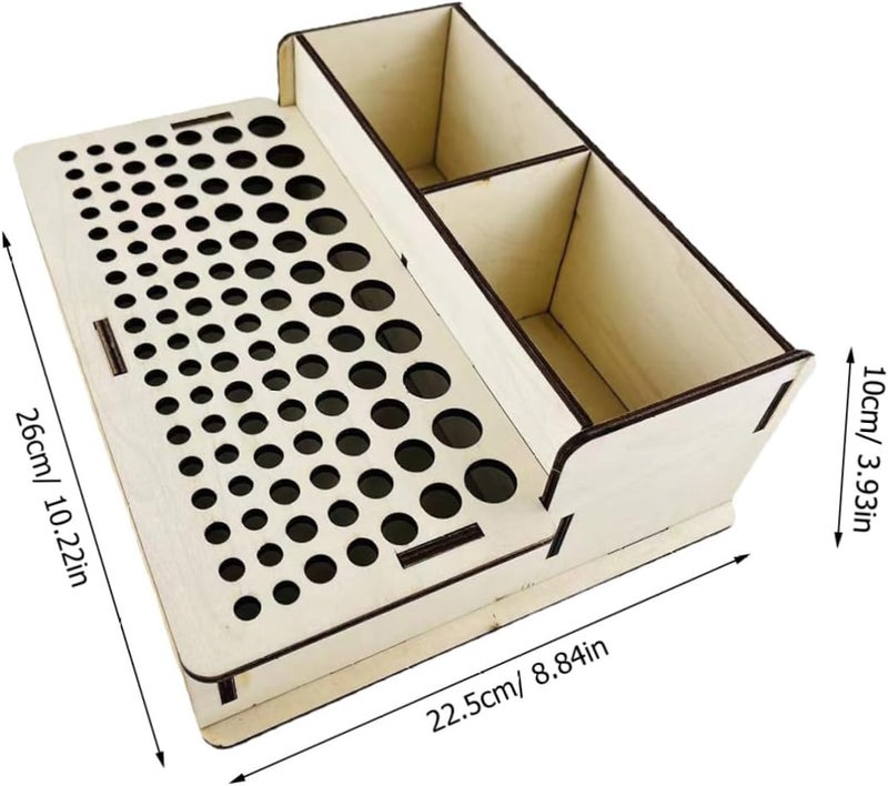 Lurrose 103holes Leather Craft Tool Holder Storage Shelf Leather Tools Organizer Mother Day Simple Classic Design - Image 2