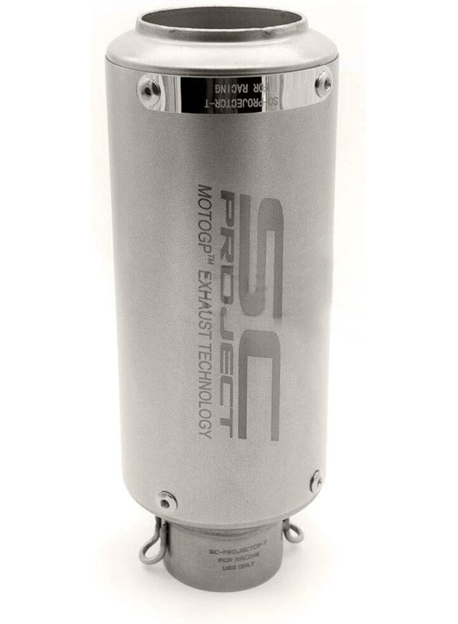SC Universal Fit Bike Exhaust Pipe | Modified Exhaust Muffler, 48/36/32/m³ Black & Slver Color (SILVER) - Image 2