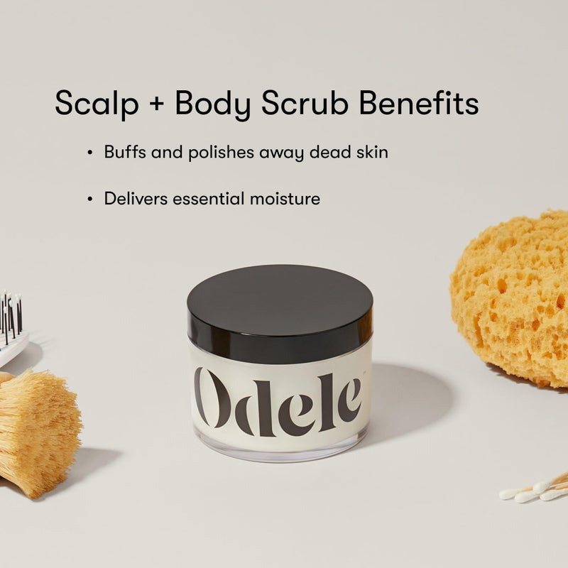 Odele Scalp + Body Scrub, Exfoliating Sugar Scrub with Caffeine to Remove Buildup, Hydrate & Smooth Skin and Scalp, For All Hair & Skin Types, 8 oz - Image 4