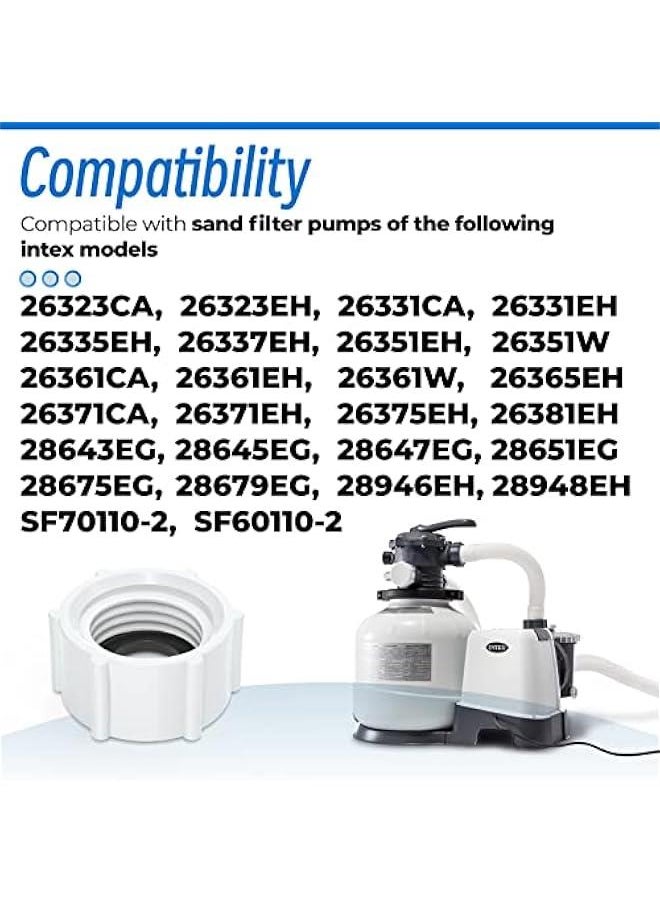 11456 Pool Drain Valve Cap & O Ring for Sand Filter Pump, Compatible with Intex 11456 Sand Filter Drain Cap - for above Ground Pool Replacement Parts