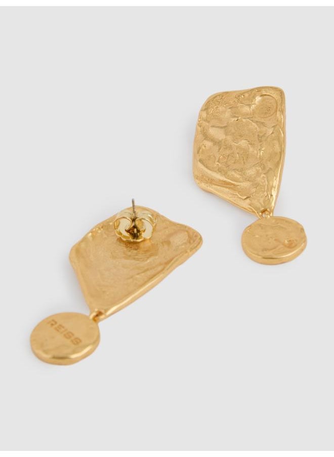 REISS Molten Large Drop Earrings  - Image 2