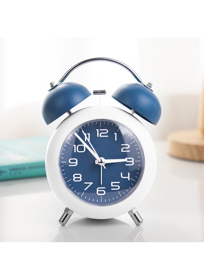 FUNCOT Silent Alarm Clock for Children Adults, Twin Bell Loud Alarm Clock for Heavy Sleepers, Backlight, Battery Operated Old Fashioned Alarm Clock for Bedrooms  - Image 1