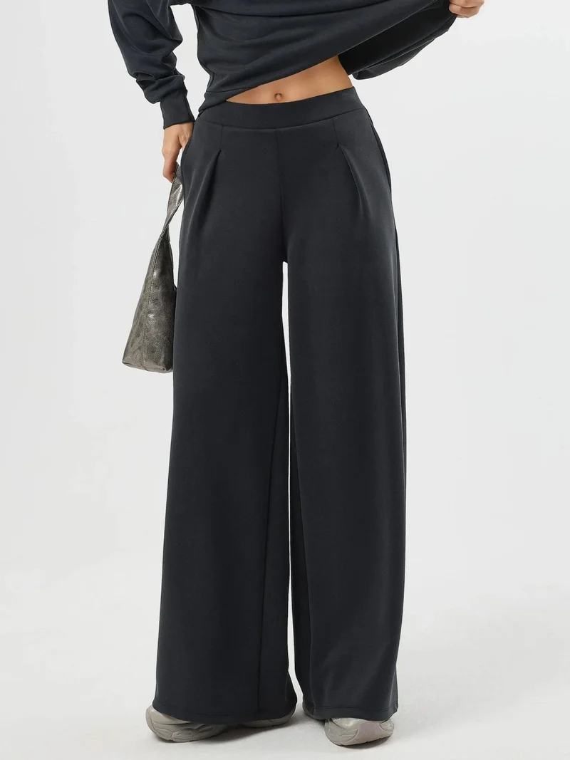 Busem BUSEM Elastic Waist Pleated Palazzo Pants