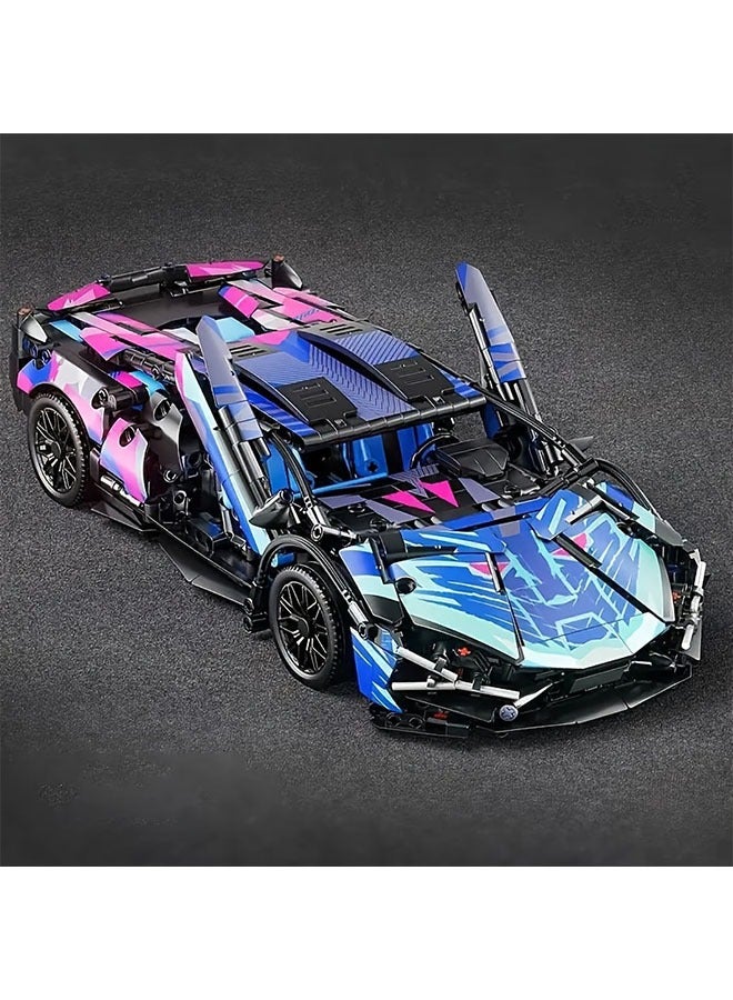 Super Sports Car Building Sets for Adults, 1:14 Scale Sports Cars Model Building Blocks Kit, Collectible Supercar Birthday Gifts for Boys Teens(1314pcs) - Image 5