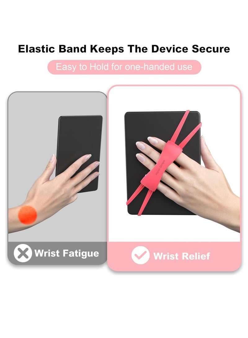 2 Pack Comfortable Hand Strap for Kindle and Tablets, Kindle Accessories for Reading in Bed, Secure and Lightweight Grip Holder for 4.7-8" Kindle Paperwhite/Kobo/Oasis/E-Book/Phone (Pink) - Image 5