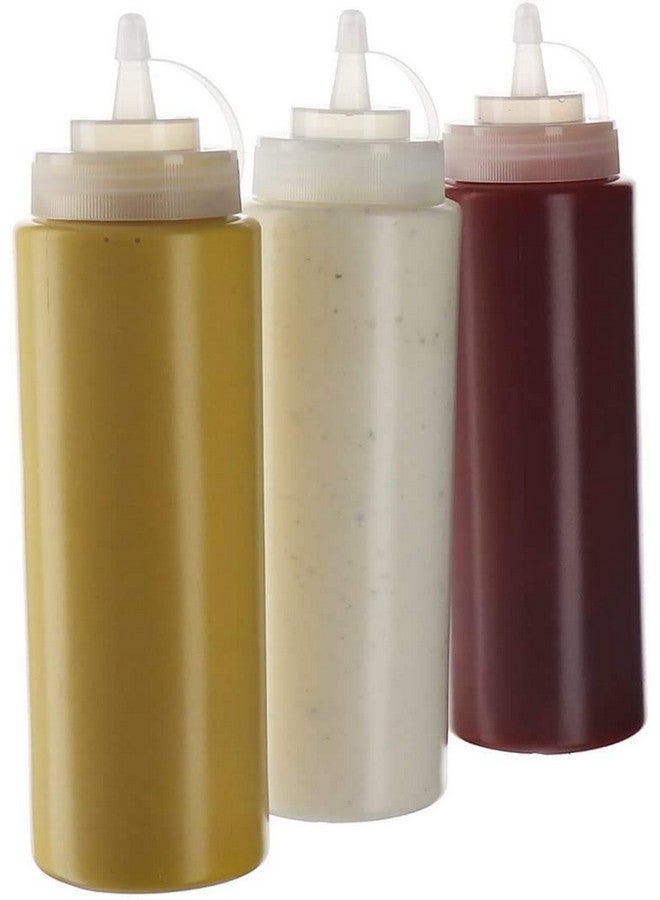 Zeinwap Plastic Squeeze Bottle Ketchup Mustard Honey Sauce Dispenser Bottle - 650 ML (White, Pack of 2) - Image 5