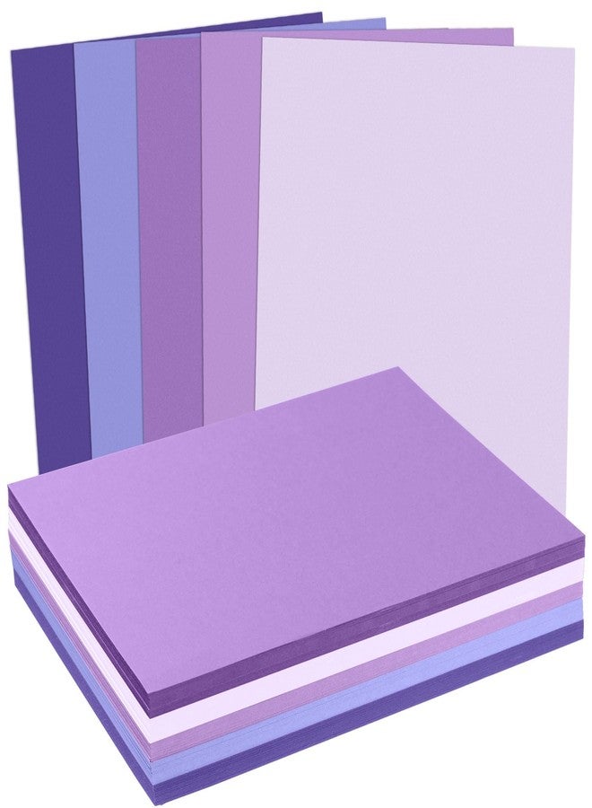 MixTeach 240 Sheets Assorted Purple Cardstock Paper 8.5 x 11" Medium Thick Card Stock 180gsm/65lb Printable Kraft Paper for Scrapbooking, Card Making, Invitations, DIY Art Craft Supplies - Image 1