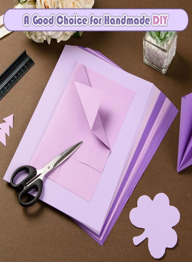 MixTeach 240 Sheets Assorted Purple Cardstock Paper 8.5 x 11" Medium Thick Card Stock 180gsm/65lb Printable Kraft Paper for Scrapbooking, Card Making, Invitations, DIY Art Craft Supplies - Image 5