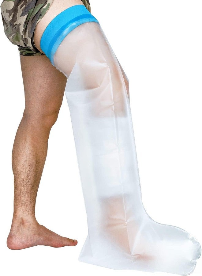 JAGDIV Waterproof Leg Cast Shower Protetcor Adult Full Leg Cast Cover Watertight Protection to Broken Leg, Knee, Foot, Ankle Wound, Burns Reusable for Shower & Bath - Image 2