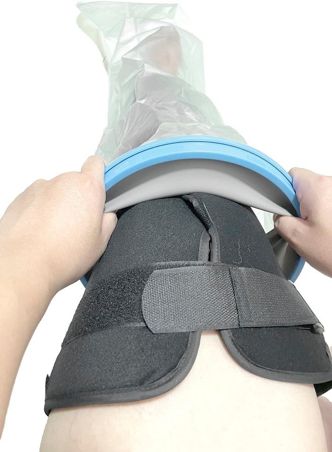 JAGDIV Waterproof Leg Cast Shower Protetcor Adult Full Leg Cast Cover Watertight Protection to Broken Leg, Knee, Foot, Ankle Wound, Burns Reusable for Shower & Bath - Image 3
