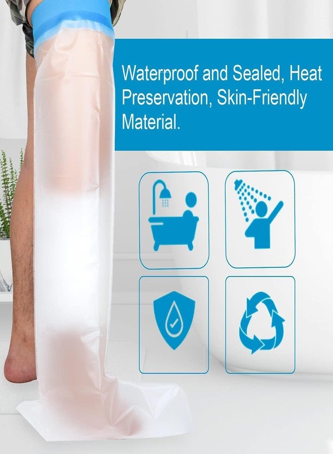 JAGDIV Waterproof Leg Cast Shower Protetcor Adult Full Leg Cast Cover Watertight Protection to Broken Leg, Knee, Foot, Ankle Wound, Burns Reusable for Shower & Bath - Image 4