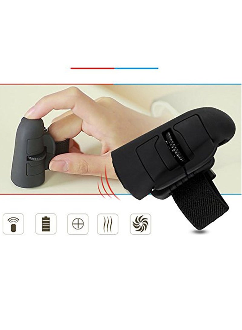 Wireless Finger Ring Mouse Universal 2.4 GHz USB 1600 Dpi Optical Mouse for All Laptop Notebook Tablet PC Desktop (Black)  - Image 5