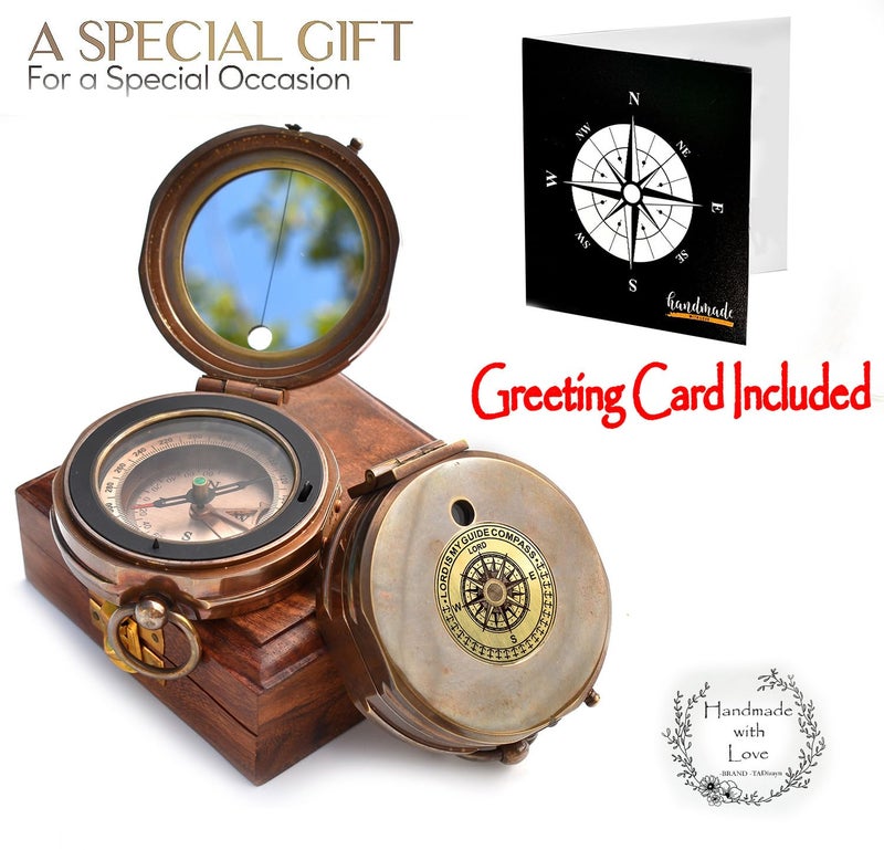 TA dizayn Trust in The Lord -Proverbs 3: 5-6 Engraved Compass Hiking Survival -Military Sighting Compass-Backpacking Navigation Compass -Boy Scout Compass for Kids-Professionals Hikers-Pastor Appreciation Gift - Image 3