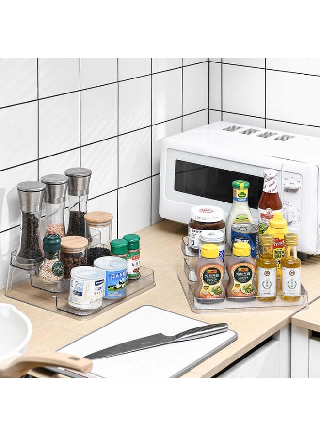 Acrylic Spice Rack, Tiered Spice Rack Shelf Seasoning Organizer for Countertop, Cabinet, Pantry, Kitchen Storage - 3 Tier - Image 5