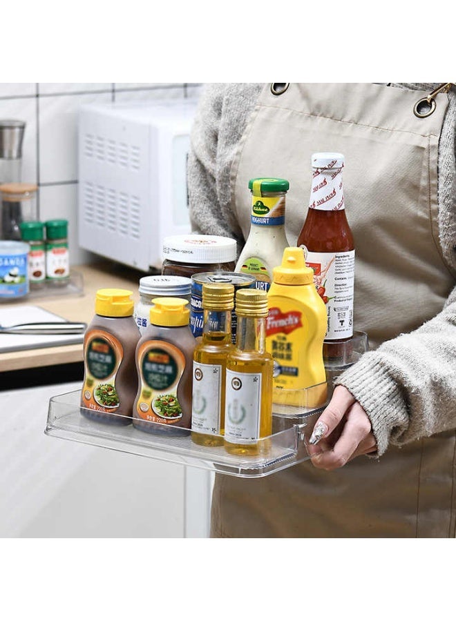 Acrylic Spice Rack, Tiered Spice Rack Shelf Seasoning Organizer for Countertop, Cabinet, Pantry, Kitchen Storage - 3 Tier - Image 5