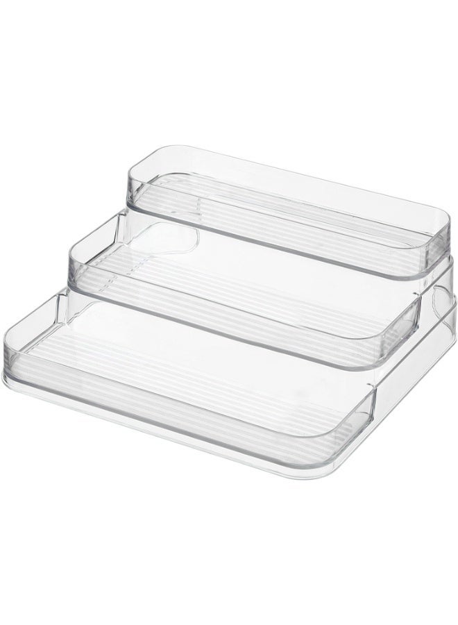 Acrylic Spice Rack, Tiered Spice Rack Shelf Seasoning Organizer for Countertop, Cabinet, Pantry, Kitchen Storage - 3 Tier - Image 3