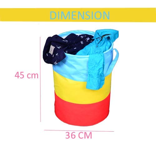 Justandkrafts Laundry Bag for clothes Collapsible Laundry storage Toys Storage 45 LMulti - Image 2
