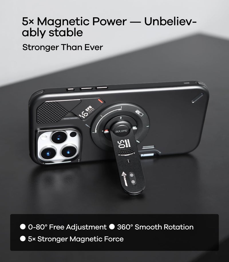 Aulumu حامل Aulumu G05 Air لمغناطيس MagSafe | تعديل زاوية الدوران | سبيكة الألمنيوم خفيفة الوزن للغاية ورقيقة للغاية | مع فتاحة علب - فضي - Image 3