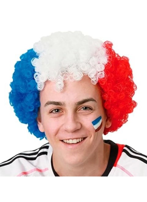French Flag Afro Wig