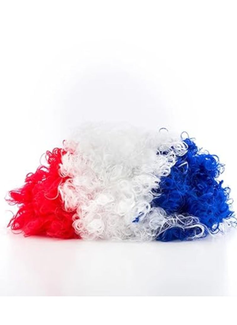 French Flag Afro Wig